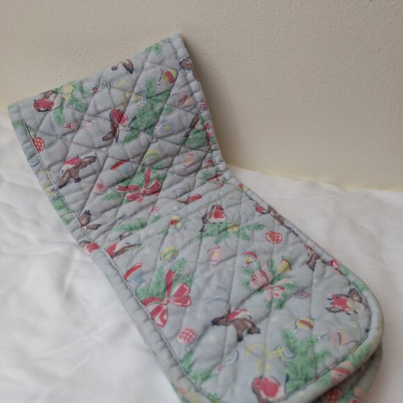 Cath Kidston Christmas blue robins design oven glove - Picture 6 of 15
